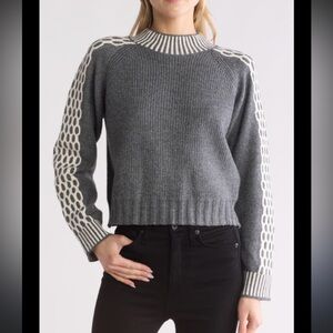 Gray Mock Neck Sweater